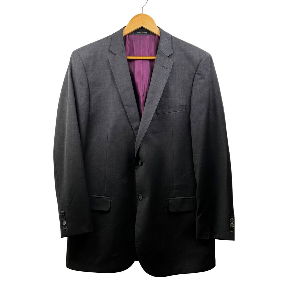 Tiglio Luxe Dandy Suit Blazer Mens 46L Slim Gray Super 150’s Wool‎ Made in Italy